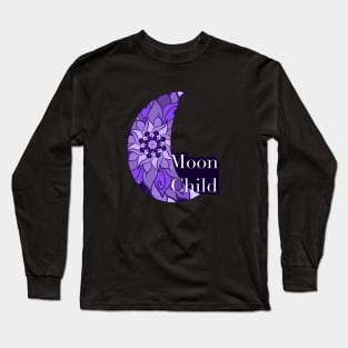 Mandala Moon Child Long Sleeve T-Shirt